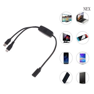 Nex 2 In 1 สายชาร์จ USB C อเนกประสงค์ พร้อมสายชาร์จ USB C Micro USB