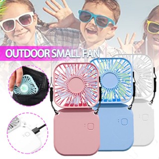 Mini Handheld Neck Hanging Fan Portable Folding Desk Cooler USB Rechargeable