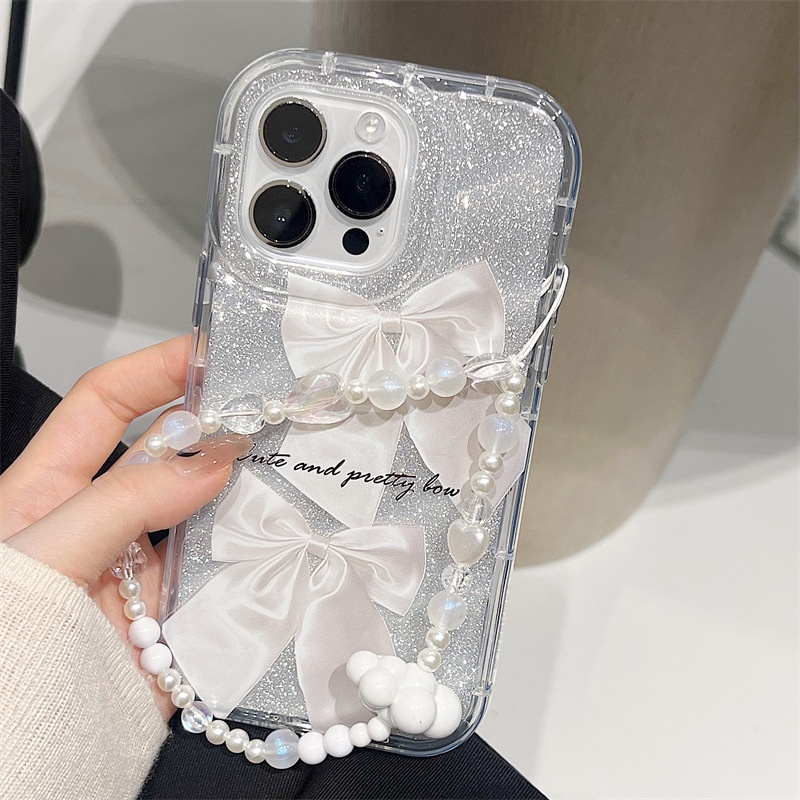 เคสโทรศัพท์มือถือ ลายโบว์ สีขาว สําหรับ iphone15 14promax 13 12 11 XR XS X XSMAX 7 8PLUS-HY - รูปที่ 6