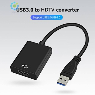 [Idduck.Th] อะแดปเตอร์แปลงโปรเจคเตอร์วิดีโอ USB 3.0 ตัวผู้ เป็น HDMI ตัวเมีย HDTV PC 1080P