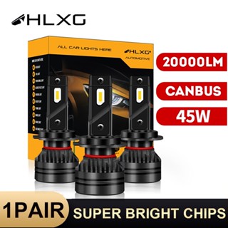 【สว่างมาก】หลอดไฟหน้ารถยนต์ Led HLXG F3 Turbo H7 Canbus H4 H16 HIR2 9012 H27 880 881 H1 F5 H11 HB3 HB4 5202 Nebbia 12V 2 ชิ้น