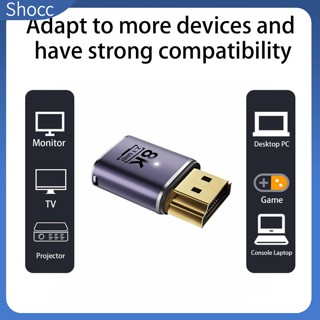 Shocc อะแดปเตอร์แปลง HD 8k 60hz ตัวผู้ เป็นตัวเมีย Hdmi 2.1 4k 8k สําหรับโปรเจคเตอร์มอนิเตอร์ Hdtvs