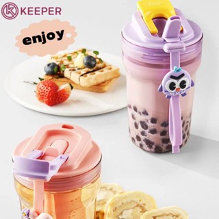 Double Drink Cool Shake Girls 2023 ใหม่ Tritan Tea Water Separation Bubble Flower Tea Cup Suction Tube Cup High Color Value Water Cup 【keeper】