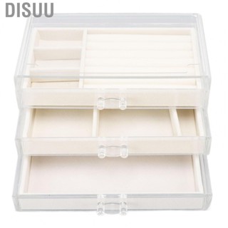 Disuu 3 Drawers Jewelry Storage Box Large  for Home