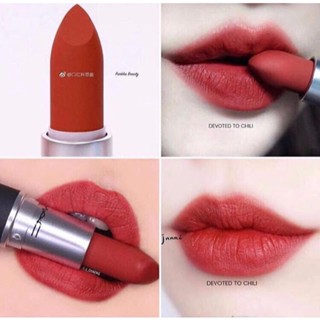 ✅พร้อมส่ง✅แท้ลิป MAC Powder Kiss Lipstick สี Devote to Chilli