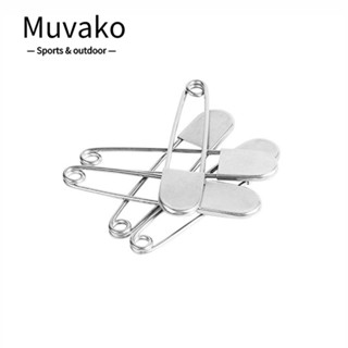 MUVAKO หมุดสเตนเลส สีเงิน 5 นิ้ว เพื่อความปลอดภัย สําหรับซักผ้า