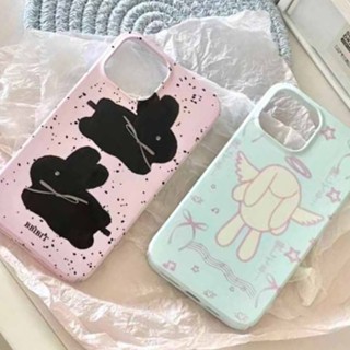 เคสป้องกันโทรศัพท์มือถือ ลายการ์ตูนกระต่ายแองเจิล กันกระแทก สําหรับ iPhone 14Pro 11 12 13Promax XS XR XSMAX 7 8plus 12mini