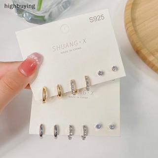 [highbuying] 1 ชุด ใหม่ แฟชั่น โลหะ วงกลม หยด ต่างหู ขนาดเล็ก สําหรับผู้หญิง เทรนด์ จี้ ต่างหู ชุดเครื่องประดับ ของขวัญ สินค้าใหม่