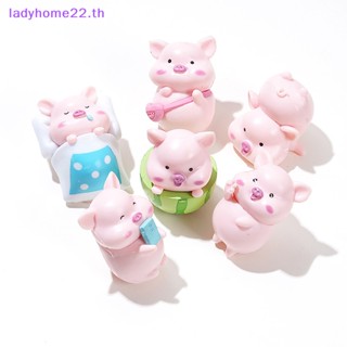 Doulady ตุ๊กตาหมู แตงโม 3D ขนาดเล็ก น่ารัก สําหรับตกแต่งบ้าน โต๊ะ เคสโทรศัพท์ DIY TH