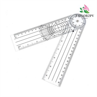 TAYLOR2PV ไม้โปรแทรกเตอร์ PVC หมุนได้ 360 องศา สําหรับวัดกระดูกสันหลัง กระดูกสันหลัง