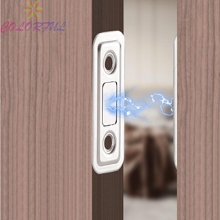 【COLORFUL】Cabinet Catch Black/Silver Magnet Door Stop With Screw For Closet Cupboard