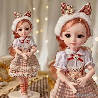 [ Bjd ตุ๊กตาเด็กผู้หญิงผมเรียบ 23 ข้อต่อยืดหยุ่นตุ๊กตาเด็กผู้หญิง DIY ของเล่นสําหรับเด็กผู้หญิง