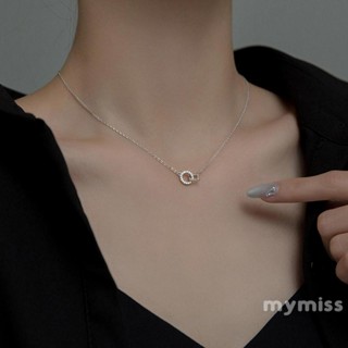 Mymiss1- สร้อยคอ สร้อยข้อมือ พร้อมสายโซ่ต่อขยาย สีเงิน สไตล์เรียบง่าย สําหรับผู้หญิง