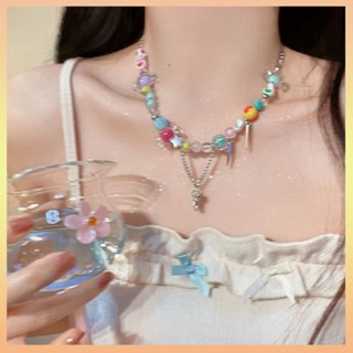 สร้อยคอโซ่ เครื่องเทศ สีรุ้ง สําหรับผู้หญิง