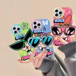 เคสพาวเวอร์พัฟเกิร์ล Cute ins Dopamine Color Style Cartoon The Powerpuff Girls blossom bubbes buttercup Glasses Stand ZJ 01