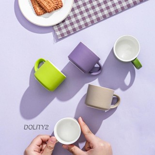 [Dolity2] ชุดแก้วกาแฟเซรามิค พร้อมหูจับ 80 มล. 5 ชิ้น