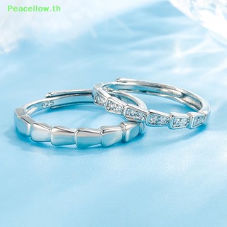 Peacellow แหวนนิ้วมือ ประดับเพทาย รูปไม้ไผ่ ปรับขนาดได้ คุณภาพสูง เครื่องประดับแฟชั่น สําหรับผู้หญิง TH