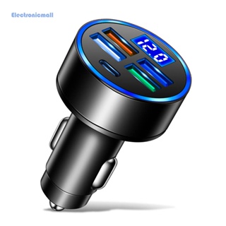 [ElectronicMall01.th] 5 in 1 อะแดปเตอร์ชาร์จโทรศัพท์มือถือ USB Type-C 5 พอร์ต 15.5W แบบพกพา สําหรับรถยนต์