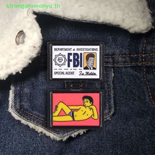 Strongaromonyu เข็มกลัด รูปสุนัขจิ้งจอก FBI SPECIAL AGENT I Simpson Spille X-Lime FBI Fox Mulder ของขวัญเครื่องประดับ สไตล์พังก์