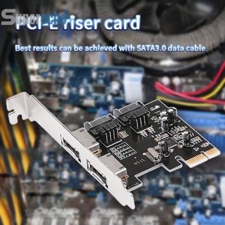 ♕พร้อมส่ง♕อะแดปเตอร์ต่อขยาย PCI-E X1 เป็น SATA3.0 สําหรับคอมพิวเตอร์ตั้งโต๊ะ