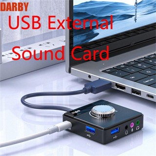 DARBY อะแดปเตอร์แปลงเสียงภายนอก USB ทนทาน สําหรับแล็ปท็อป AUX Stereo Sound Card 3.5 มม.