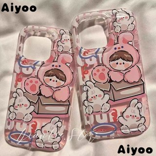 เคสโทรศัพท์มือถือแบบนิ่ม ลายการ์ตูนกระต่าย สไตล์อินเทรนด์ สําหรับ Iphone 7 Max 14Pro✅ เคสโทรศัพท์มือถือ ลายน่ารัก สําหรับ Iphone 118p Xr Apple 13 12xsins EVXY