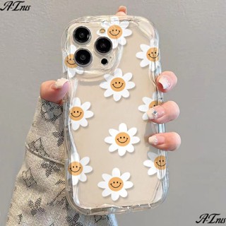 เคสโทรศัพท์มือถือแบบนิ่ม ลายดอกเบญจมาศ หน้ายิ้ม สําหรับ 8p promax12✅/เคสป้องกัน กันกระแทก สําหรับ iPhone xs1471311/เคสโทรศัพท์มือถือใส แบบนิ่ม สําหรับ Apple xr SB2W