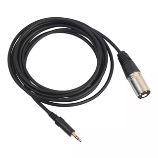 Rich2.br อะแดปเตอร์แจ็คเสียบไมโครโฟน 35 มม. เป็น 3 Pin XLR ตัวผู้