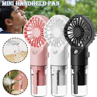 New 1pc Water Spray Mist Fan USB Rechargeable Handheld Portable Mini Fan Cooler