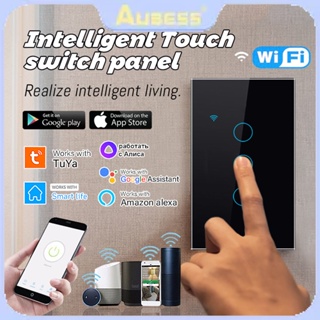 Tuya Switch WiFi Smart Touch Light Switch 1/2/3/4 Gang 100-250V Smart Life TECH3