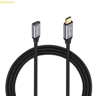 Godd สายเคเบิลต่อขยาย USB C PD100W ตัวผู้ เป็นตัวเมีย Type C 3 1 Gen2