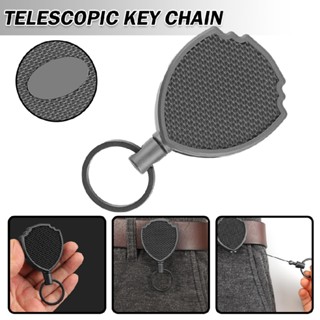 New Retractable Key Tool Reel Holder Steel Belt Clip Chain Heavy Duty Split Ring