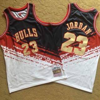 ขายดี อเนกประสงค์ ลาย NBA Chicago Bulls Jordan #23 เสื้อกีฬาบาสเก็ตบอล ปักลายสวิง 194258