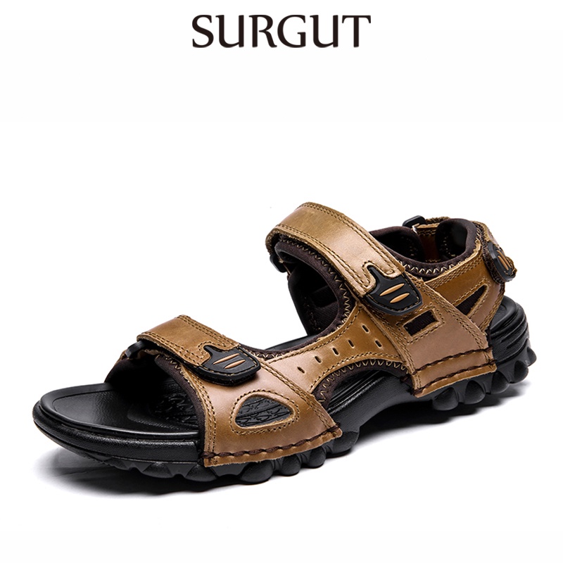 Surgut ใหม่ รองเท้าแตะชายหาด แบบนิ่ม กันลื่น ใส่สบาย สไตล์คลาสสิก เหมาะกับฤดูร้อน สําหรับผู้ชาย