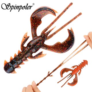 Spinpoler เหยื่อล่อกุ้ง นิ่ม 6.5 ซม. กุ้งก้ามกราม พลาสติก เบา เค็ม TPE UV Active หอม จิ๊กกุ้ง โยกเยก รอก