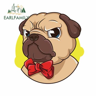 Earlfamily สติกเกอร์ ลายสุนัข 3D กันน้ํา 13 ซม. x 12.6 ซม. สําหรับติดตกแต่งรถยนต์ รถจักรยานยนต์ DIY