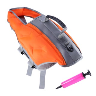 Floating Oxford Cloth Swimming Beach Pet Supplies Adjustable Strap Air Pump Strong Handle High Buoyancy Dog Life Jacket