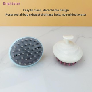 Brightstar แปรงแชมพูนวดหนังศีรษะ ขจัดรังแค แบบพกพา