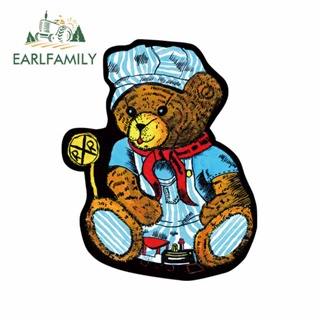 Earlfamily สติกเกอร์ ลายกราฟฟิตี้หมี กันน้ํา กันรอยขีดข่วน 13 ซม. x 10.5 ซม. สําหรับตกแต่งรถยนต์