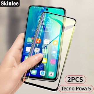 ฟิล์มกระจกกันรอยหน้าจอ แบบเต็มจอ สําหรับ Tecno Pova 5 Free Fire Tecno Pova 5 Pro 2 ชิ้น