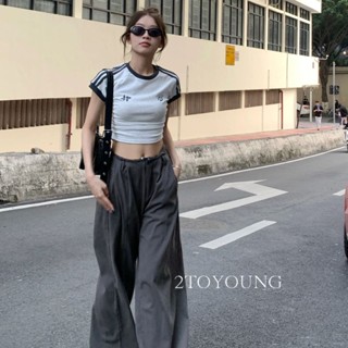 2TOYOUNG เสื้อครอป เสื้อผู้หญิงแฟชั่น ครอป 2023 NEW JY0724 Jl1335