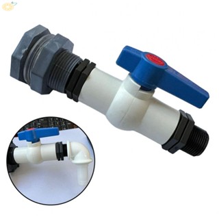 【VARSTR】Butt Faucet With Bulkhead Connection Hose Adapter PVC Rainwater Butt Valve