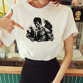 เสื้อยืด พิมพ์ลาย Bruce Lee สไตล์ญี่ปุ่น สําหรับผู้หญิง y2k