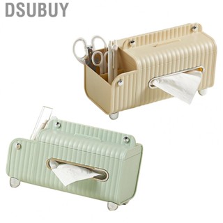 Dsubuy Tissue Box Cover  HIPS and ABS Desktop Paper Holder with Stationery for Living Room