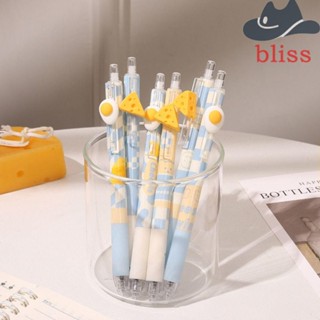 Bliss ปากกาเจล 0.5 มม. แบบกด แห้งเร็ว ลายการ์ตูน ทนทาน สําหรับนักเรียน