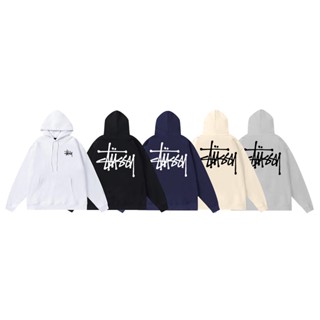 Stussy- เสื้อกันหนาว มีฮู้ด พิมพ์ลาย แฟชั่น คลาสสิก สําหรับผู้ชาย และผู้หญิง