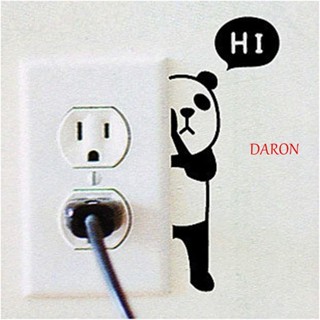 Daron สติกเกอร์ ลายการ์ตูน 3D มีกาวในตัว เป็นมิตรกับสิ่งแวดล้อม สําหรับติดตกแต่งสวิตช์ไฟ ห้องนั่งเล่น DIY