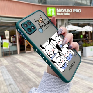 เคสซิลิโคนใส ขอบสี่เหลี่ยม กันกระแทก ลายการ์ตูน Pochacco น่ารัก สําหรับ OPPO A15 A15s A35 4G