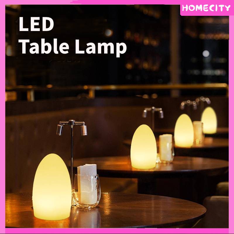[พร้อม] โคมไฟตั้งโต๊ะไร้สาย Led สีสันรูปทรงไข่ RGB ไฟกลางคืน 9 สีแบบชาร์จไฟได้โคมไฟตั้งโต๊ะสไตล์ใหม่โคมไฟตั้งโต๊ะสำหรับบาร์ร้านอาหารโรงแรม