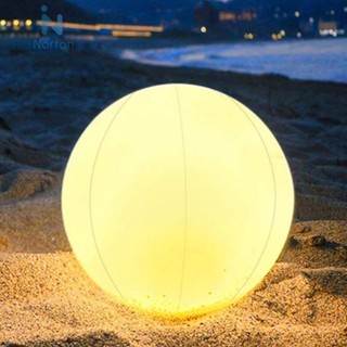 [Norton.th] ลูกบอลสระว่ายน้ําชายหาด พร้อมไฟ LED เรืองแสง 16 สี 40 ซม.